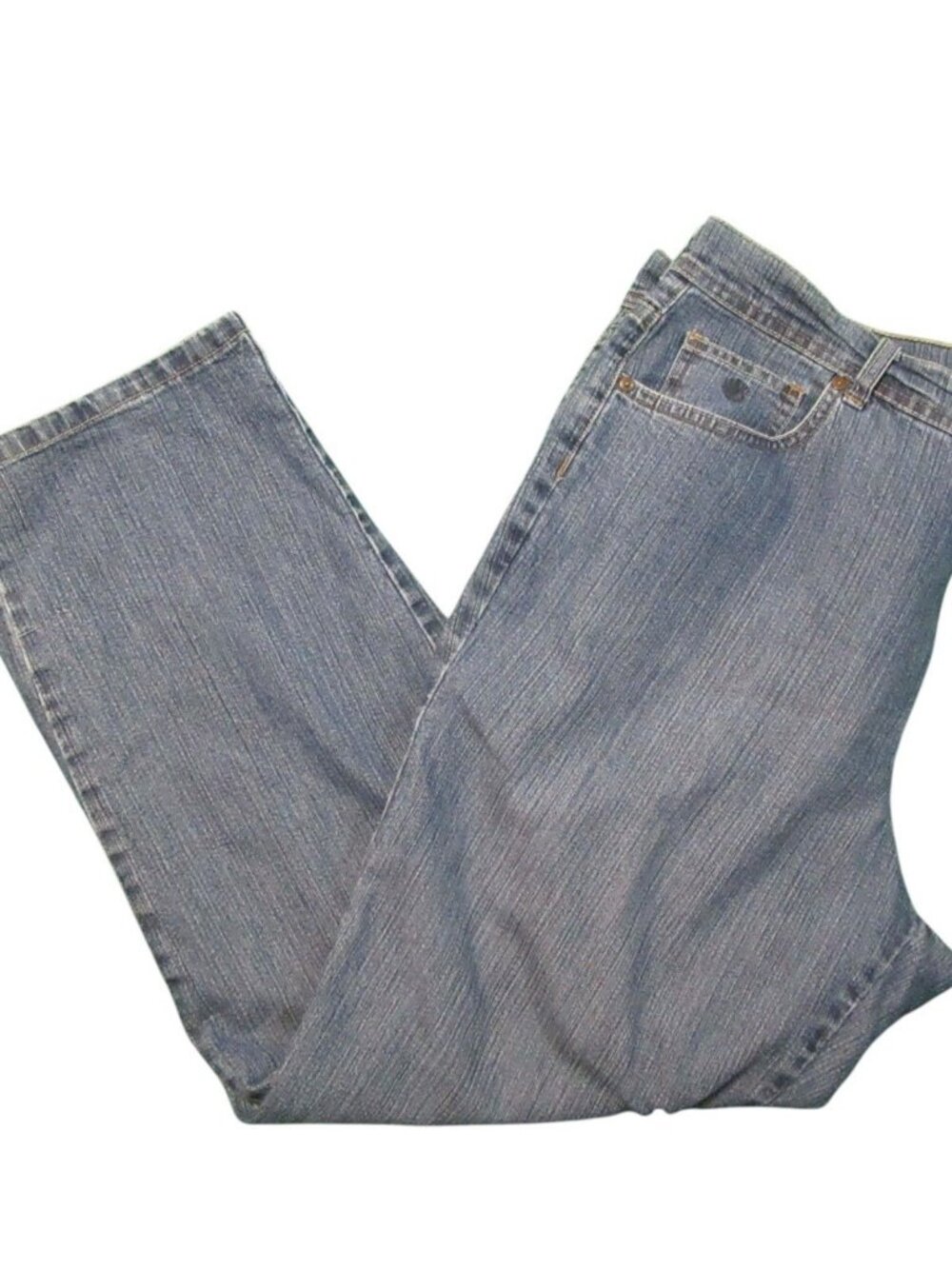 Gloria Vanderbilt Womens Plus Size 18W Straight Leg Stretch Jeans Medium Wash